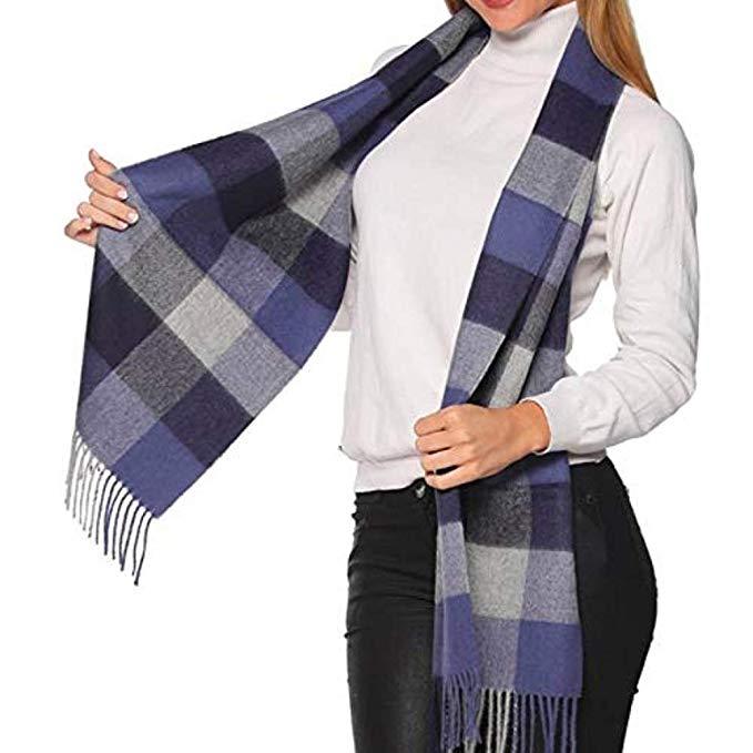 100% Natural Alpaca scarf, dark blue