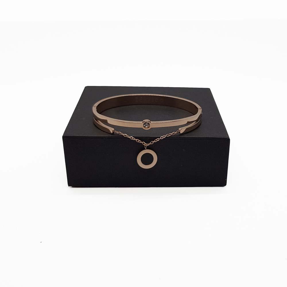 Jericho Stainless Steel Bracelet, 14-Karat Rose Gold plated
