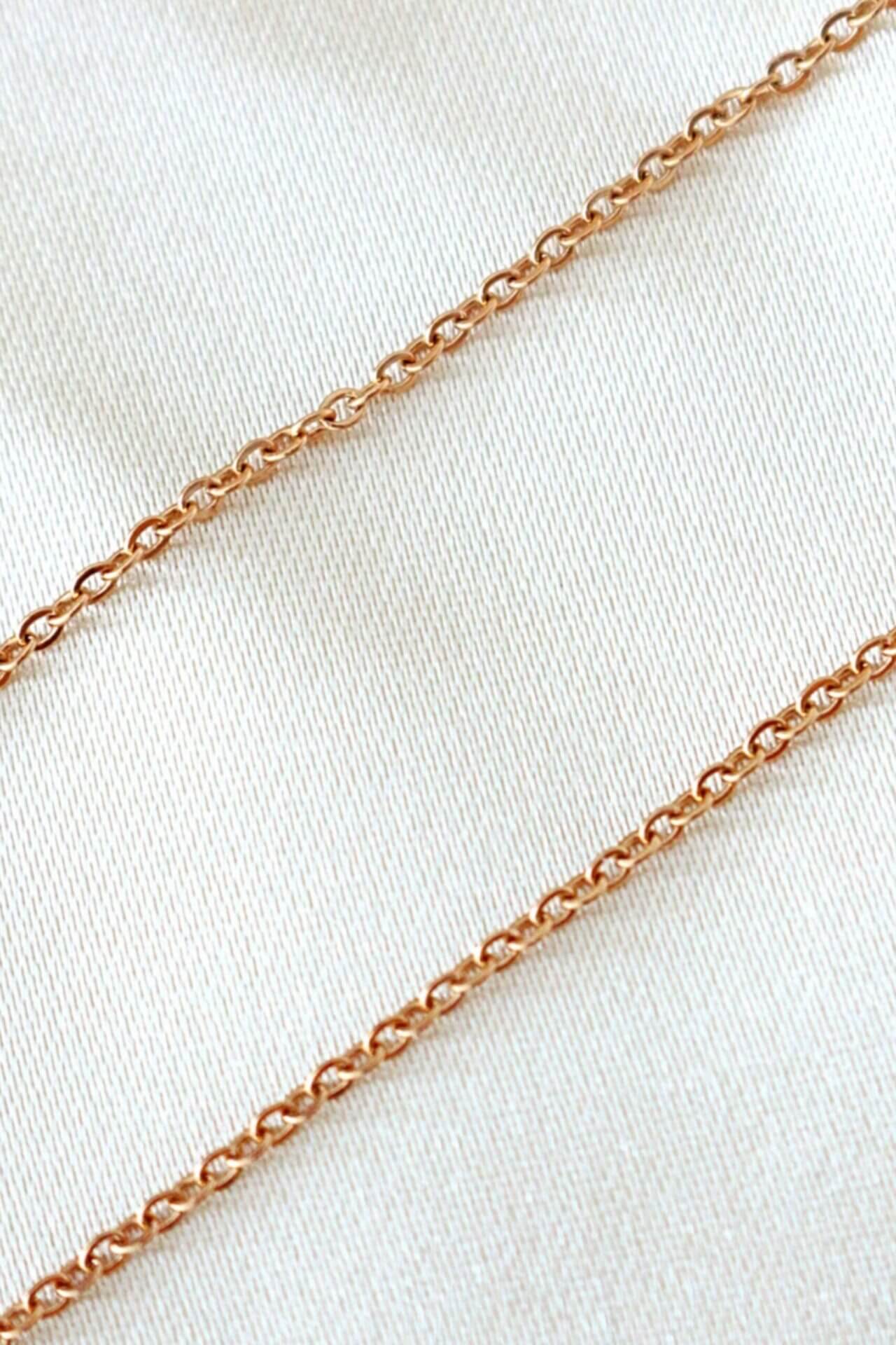 Rose Gold Filled Necklace, 18-Karat Rose Gold pated