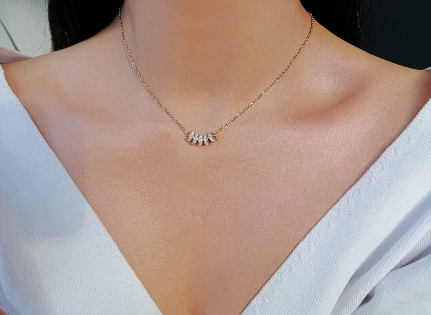 Rose Gold Filled Necklace, 18-Karat Rose Gold pated