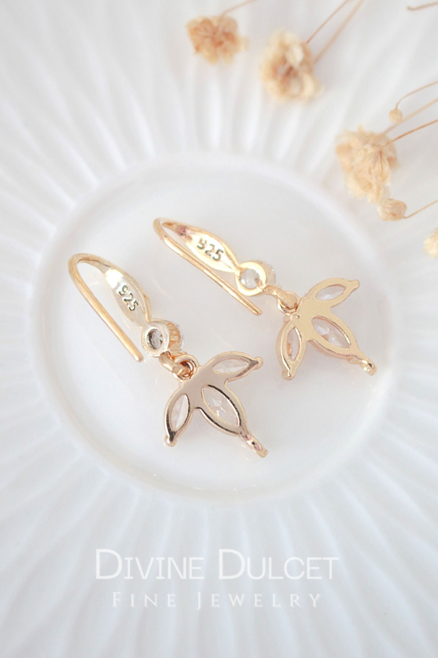Bloom Earrings, 24-Karat gold plated