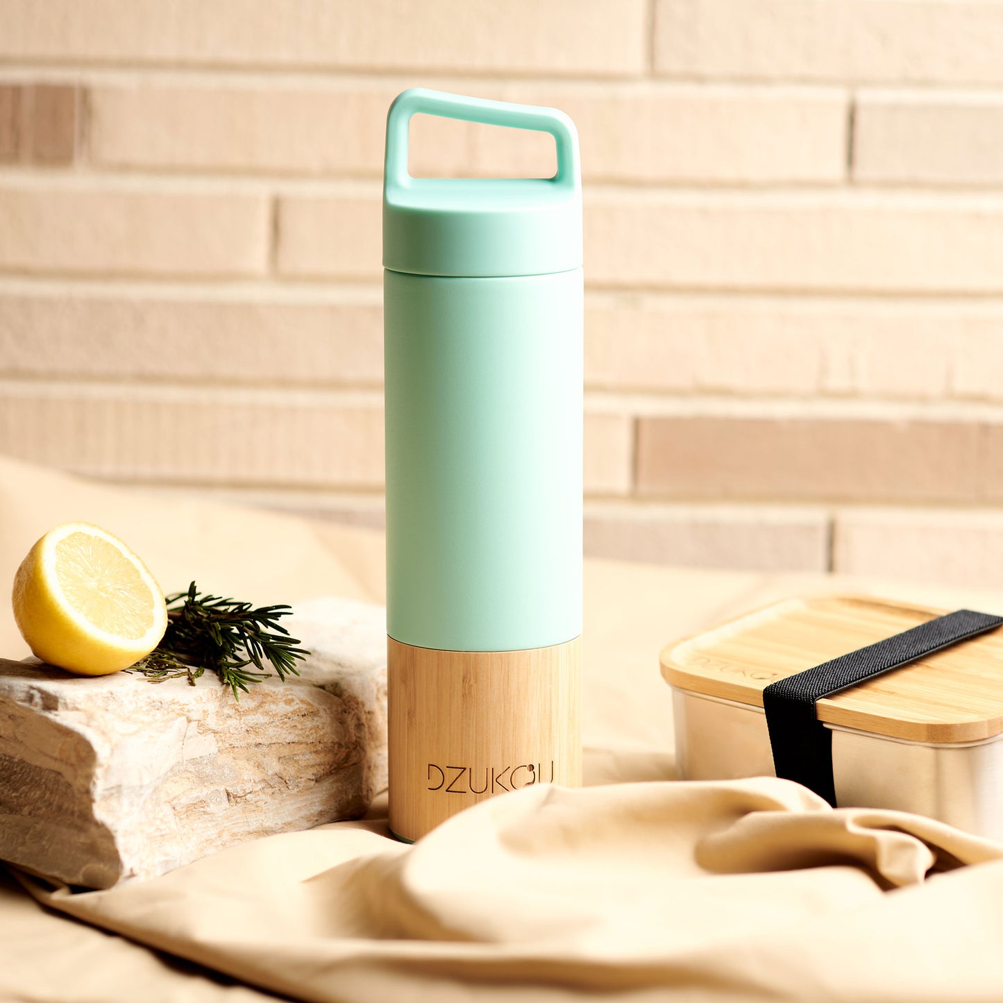 Bamboo Thermos Bottle and Coffee Mug Bundle