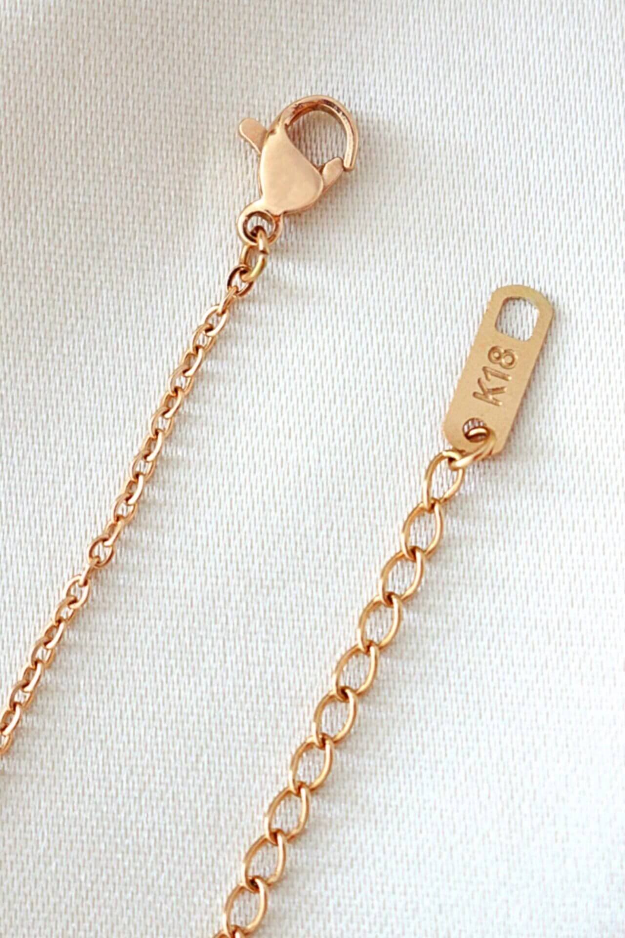 Rose Gold Filled Necklace, 18-Karat Rose Gold pated