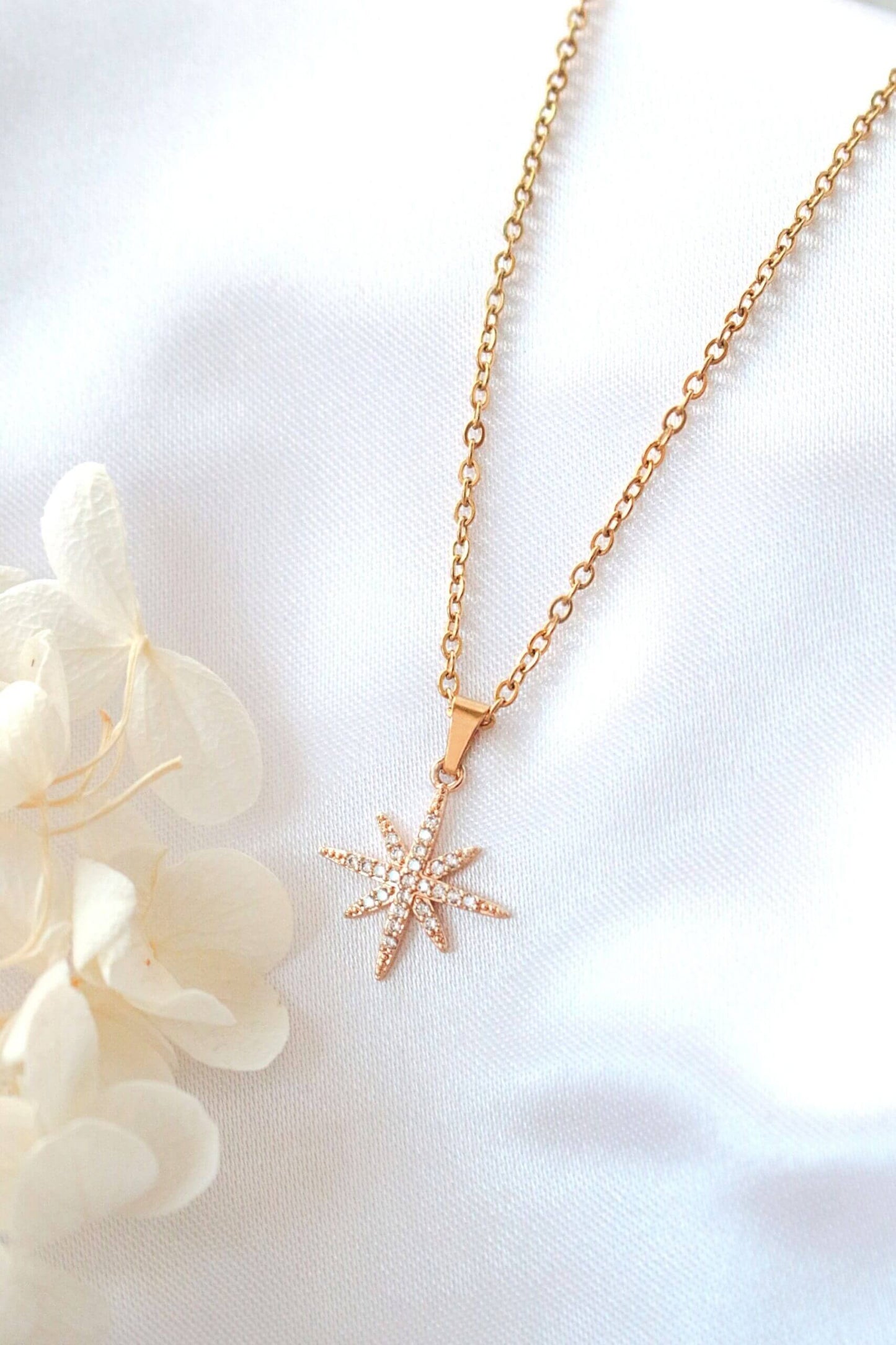 "Polaris Star" Necklace, 24-Karat gold plated