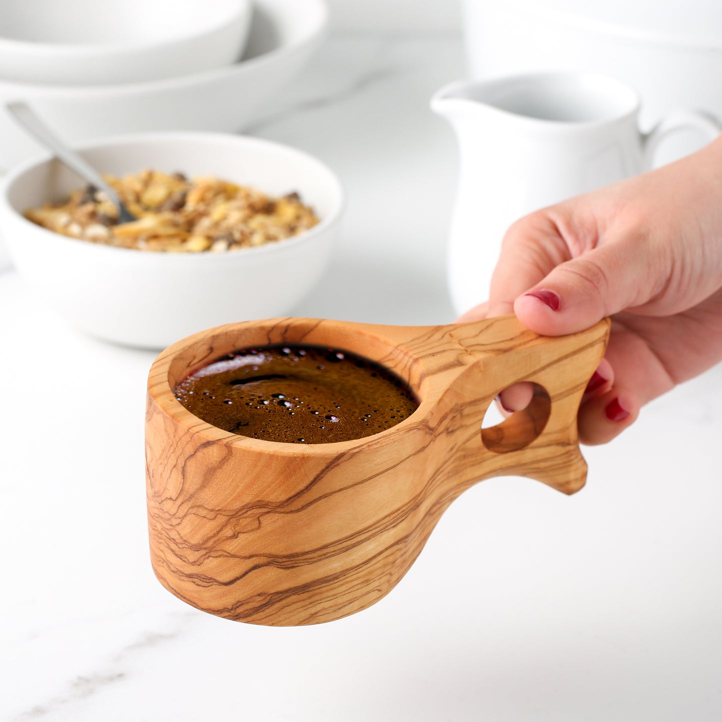 Handmade Olive Wood Kuksa Cup