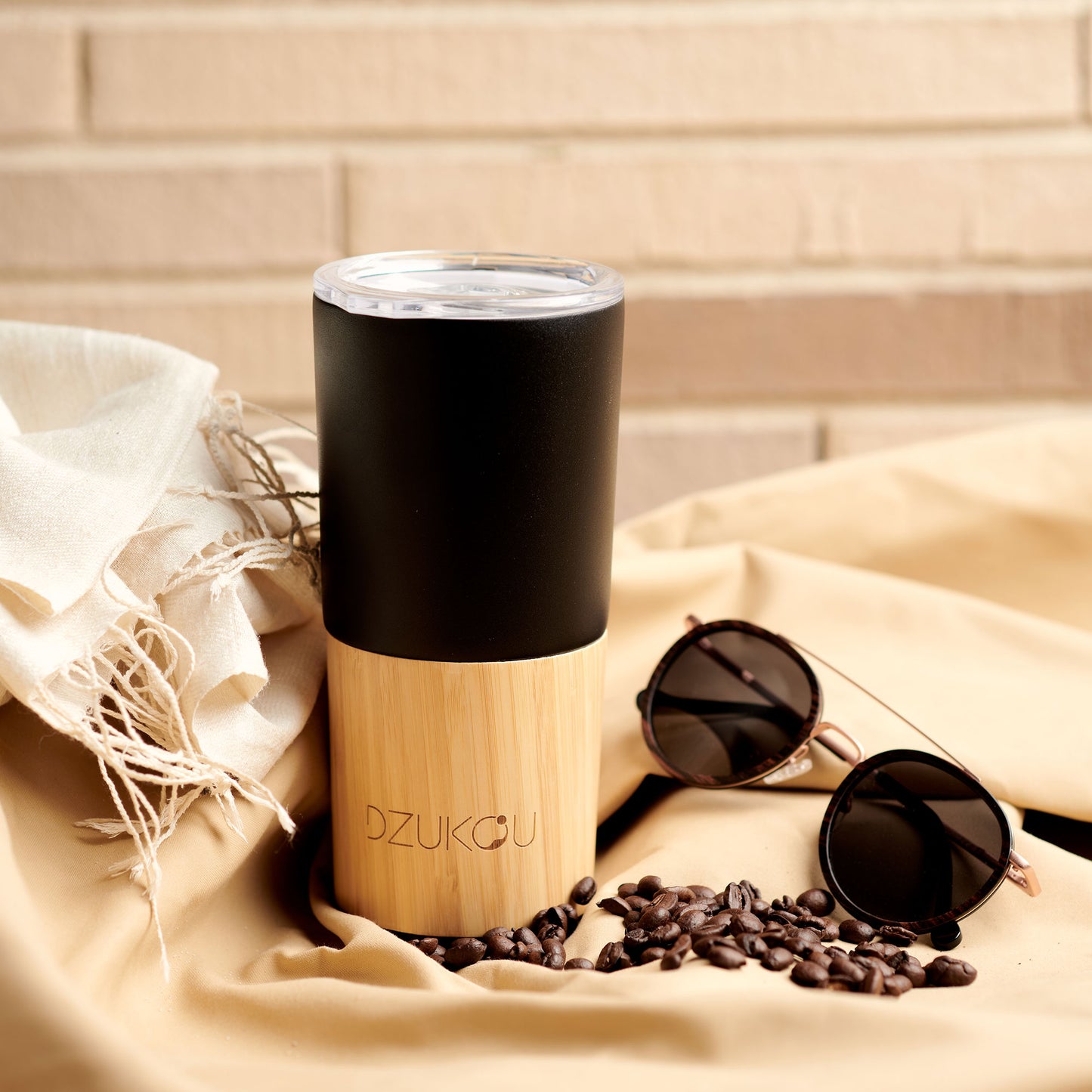 Bamboo Thermos Bottle and Coffee Mug Bundle