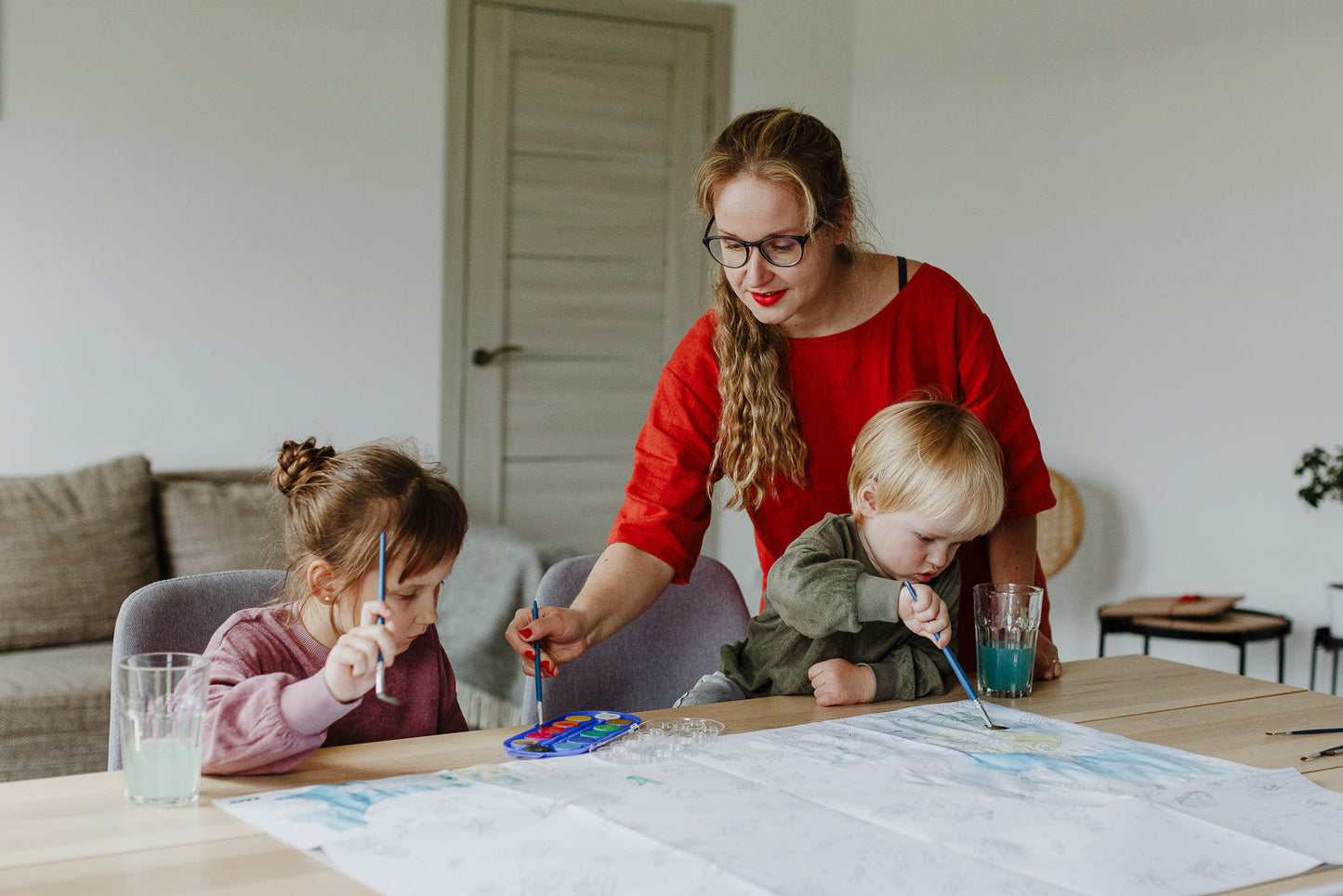 XXL Space Kittens Coloring Poster